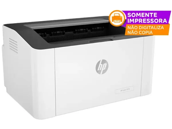 Impressora HP Laser 107W Preto e Branco Wi-Fi - USB - Imagem 2