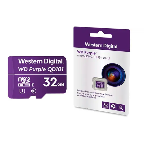 Cartão de Memória Intelbras Micro SD 32GB 16TBW Western Digital Purple - INTELBRAS. -NAC