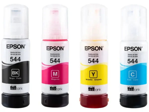 Refil de Tinta Epson EcoTank T544520-4P - 4 Unidades