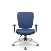 Cadeira Altrix Espaldar Alto Vinil Azul -NAC