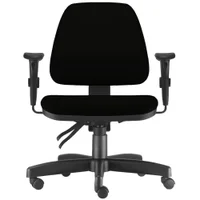 Cadeira De Escritório Giratória Executiva Ergonômica Sky L02 Couro Sintético Preto - Lyam Decor -NAC