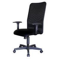 Cadeira Design Office, Encosto Em Tela Mesh Peruggia, Para Escritório, Preto -NAC