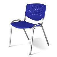 Cadeira Design Office Móveis Empilhável, Linha Polipropileno Atenas - Azul -NAC