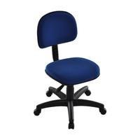 Cadeira Design Office Móveis Secretária, Com Base Giratória, Robust - Azul -NAC