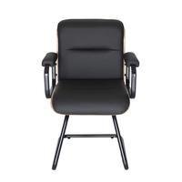 Cadeira Eames Diretor Fixa, Linha Capa Em Madeira, Preto -NAC