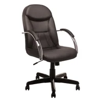 Cadeira Ergodecor Giratória Escritório Day Presidente suporta até 130kg Preta Relax Base Preta C/ Rodizio, 100% Nacional -NAC