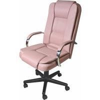 Cadeira Ergodecor Giratória Escritório Euro Presidente suporta até 130kg Rosê Gold Relax C/ Rodizio, 100% Nacional -NAC