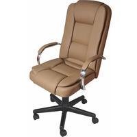 Cadeira Ergodecor Giratória Escritório suporta até 130kg Euro Presidente Caramelo Relax C/ Rodizio, 100% Nacional -NAC