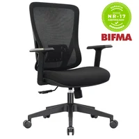 Cadeira Ergonômica De Escritório Com Nr17 Diretor Kappa Movescan Preta -NAC