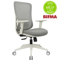 Cadeira Ergonômica De Escritório Com Nr17 Diretor Sigma Movescan Cinza -NAC