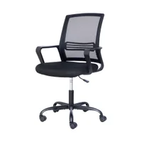 Cadeira Escritório, Bhutan Diretor, Tela Mesh, Preta, Giratória -NAC