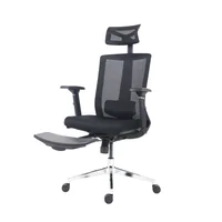 Cadeira Escritório Presidente Ergonômica Premium Zen Com Apoio De Pés E Cabeça Suporta Até 180kg Preto -NAC