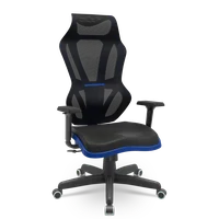 Cadeira Escritório Presidente Gamer Vizon Dz Plaxmetal Relaxsystem Preta/azul -NAC