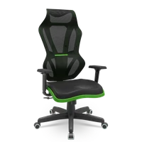 Cadeira Escritório Presidente Gamer Vizon Dz Plaxmetal Relaxsystem Preta/verde -NAC