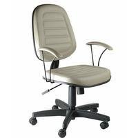 Cadeira Executiva Com Braços, Linha Office Siena, Cinza -NAC