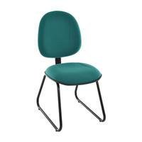 Cadeira Executiva Design Office Móveis, Linha Office Plus, Base Fixa Trapézio, até 120Kgs, Verde -NAC