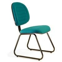 Cadeira Executiva Design Office Móveis, até 120Kgs, Base Fixa Trapézio, Gomada, Verde -NAC