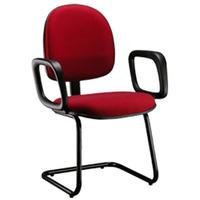 Cadeira Executiva, Linha Office, 120Kgs, Base Fixa Em S, Vermelho -NAC