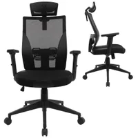 Cadeira Fortrek Ergo Shield Para Escritório Modelo Gamer Ergonômica Alto Conforto Com Tela Mesh Com Apoio De Cabeça Braço E Lombar -NAC