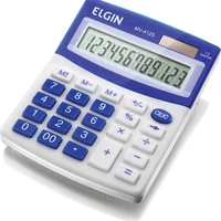 Calculadora De Mesa Visor, Alimentação Solar E Bateria, Blister, Azul - Mv4125 -NAC