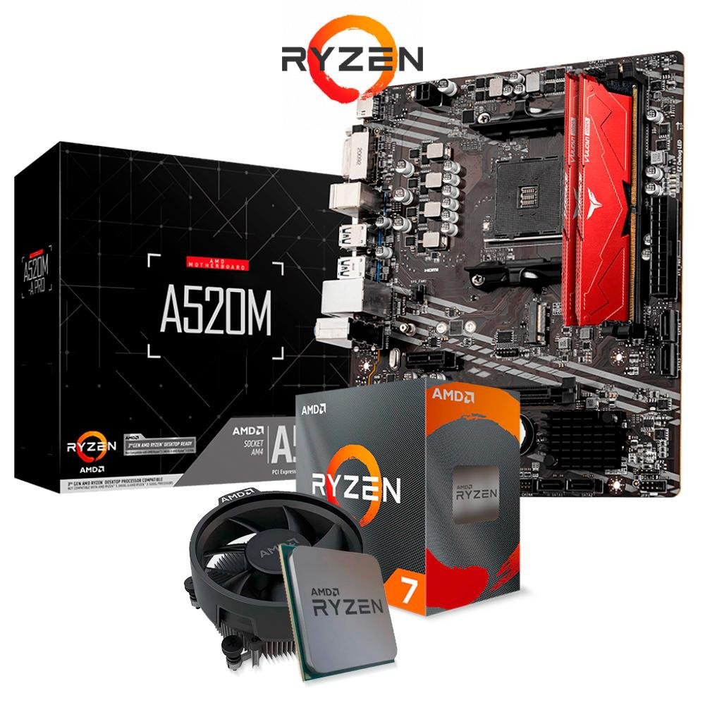 Kit Upgrade Gamer NoLag AMD Ryzen 5 + Vega + Cooler / Placa AM4 / 16GB DDR4 -NAC