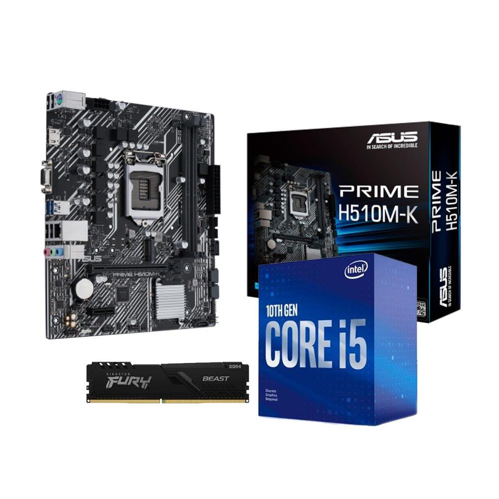 Kit Upgrade Kaikora, Processador I5 10400F + Memória Kingston Fury, 8GB DDR4 -NAC