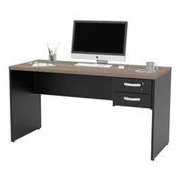 Mesa De Escritório 1.60x60 Com Gaveteiro Netmobil - Nogal -NAC