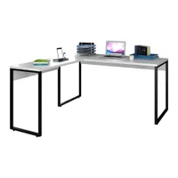 Mesa De Escritório Em L 150x150 Studio Industrial Branco -NAC