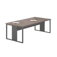 Mesa De Reunião Para Escritório C- Caixa De Tomada - Freijó E Preto Freijó E Preto -NAC