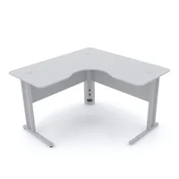 Mesa Em L P/ Escritório 140x140 Pandin Maxxi - Cinza -NAC