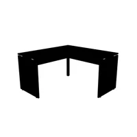 Mesa Em L P/ Escritório 145x145 Pandin P25 - Preto -NAC