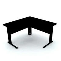 Mesa Em L P/ Escritório 150x150 Pandin Maxxi - Preta -NAC