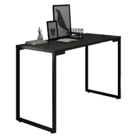 Mesa Escritório Estilo Industrial Porto 120cm Pés Metálicos - Fit Mobel - Preto -NAC