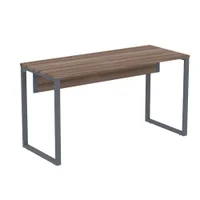 Mesa Escritório P25 Tub Pandin 120 Cm (larg) Tampo Mdp Walnut Pé Aço Tubular Grafito -NAC
