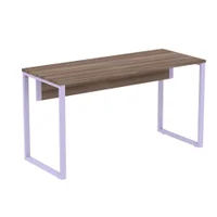 Mesa Escritório P25 Tub Pandin 120 Cm (larg) Tampo Mdp Walnut Pé Aço Tubular Lilás -NAC