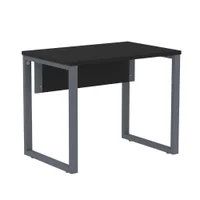 Mesa Escritório P25 Tub Pandin 90 Cm (larg) Tampo Mdp Preto Pé Aço Tubular Grafito -NAC