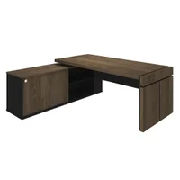 Mesa Escrivaninha Para Escritório Tb C/conect Iii | Artany Cor:charuto/preto -NAC