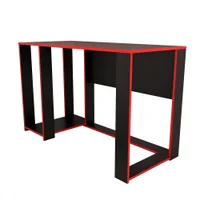Mesa Gamer Level Espaço Para 2 Monitores E Cpu Preto/vermelho - Panorama Móveis -NAC