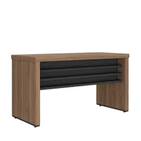 Mesa Para Escritório Escrivaninha 135 Cm Nogal/preto -NAC