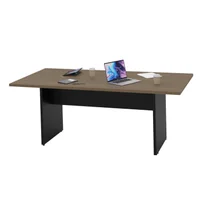 Mesa Para Reunião Retangular 2mx1m Tpo Reengrossado Netmobil - Nogal -NAC