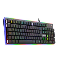 Teclado Gamer Redragon Membrana Dyaus 2, ABNT2, RGB, 11 Teclas Multimídia, Preto - K509RGB -NAC