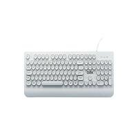Teclado OEX POP IN TC401, USB, ABNT2, Apoio para Digitação, Teclas Arredondadas, Branco -NAC