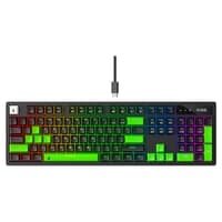 Teclado Mecânico Gamer 2 em 1 Rise Mode GM2 Full Black and Green RGB Switch Outemu Blue, USB-C, Preto - RM-TCM-GM2F-BBLUE -NAC