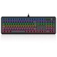 Teclado Mecânico Gamer T-dagger Axis, RGB, Switch Dust-proof Marrom, ABNT2, USB, Preto - T-TGK329-BR -NAC