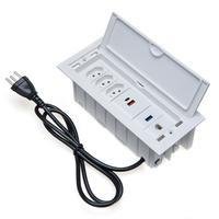 Caixa De Tomada 3 Tomadas 20a, 1 Usb Dados, 1 Rj-45, 2 Usb 9.0a -NAC