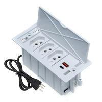 Caixa De Tomada 4 Blocos 3 Tom. 20a, 2 Usb 9.0a, 1 Tipo C Br - Connect Caixa Tomada -NAC