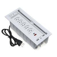 Caixa De Tomada, 7 Blocos EMButir, 5 Tomadas 20a 2 Usb 9.0a - Branco -NAC