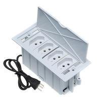 Caixa De Tomada Connect, 4 Blocos, 4 Tomadas 10a, Branco -NAC