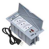 Caixa De Tomada Connect Caixa Tomada 4 Blocos, 3 Tom, 10a 2 Usb 9.0a 1 Tipo C Cz -NAC