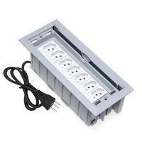 Caixa De Tomada Connect Caixa Tomada, 7 Blocos, Embutir, 7 Tomadas 20a, Cinza -NAC